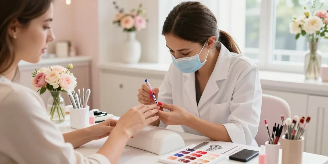 Paradise Nail Beauty offers vibrant nail services in a chic salon with hygienic practices.