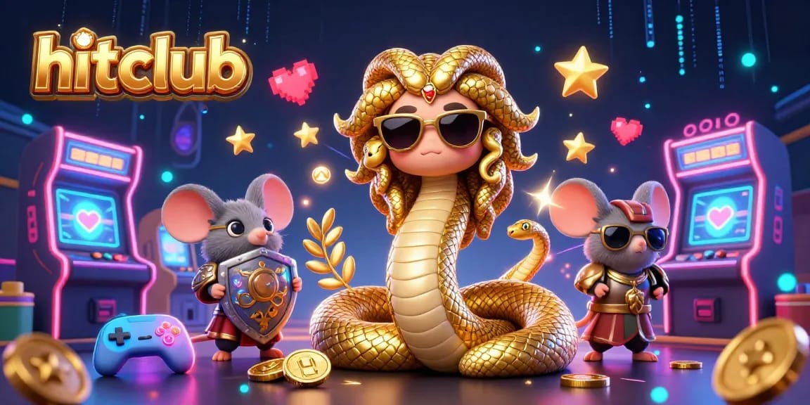Hitclub offers thrilling gaming experiences with a vibrant 3D casino theme, featuring Medusa and arcade elements.