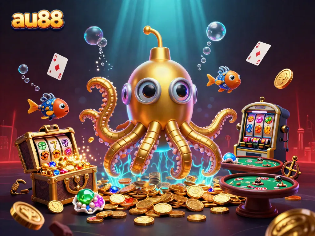 Engage with the thrilling world of AU88's casino games featuring vibrant 3D elements and dynamic gameplay.