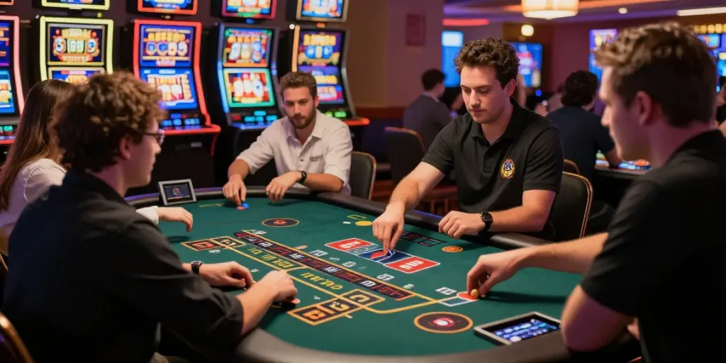 Exciting live dealer game at https://five88bet.org/ showcasing vibrant casino atmosphere.