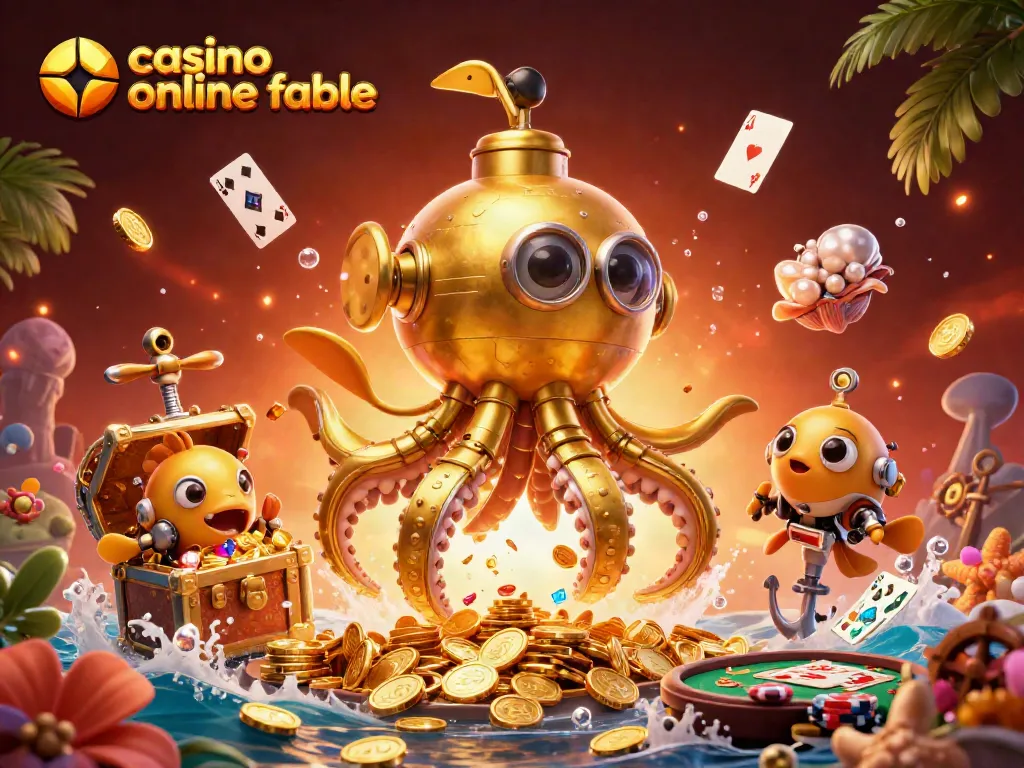Explora el emocionante mundo de casino online fiable con un kraken dorado y mesas de póker vibrantes.