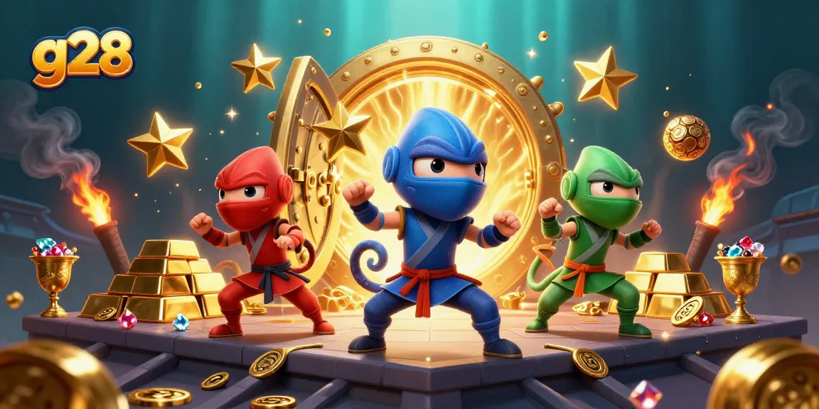 Experience thrilling g28 casino adventures with ninja chameleons and sparkling gold treasures in vibrant 3D!