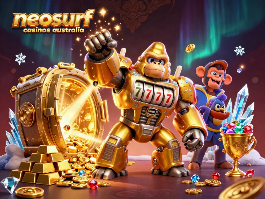 Experience the excitement of neosurf casinos australia with a vibrant, action-packed scene.