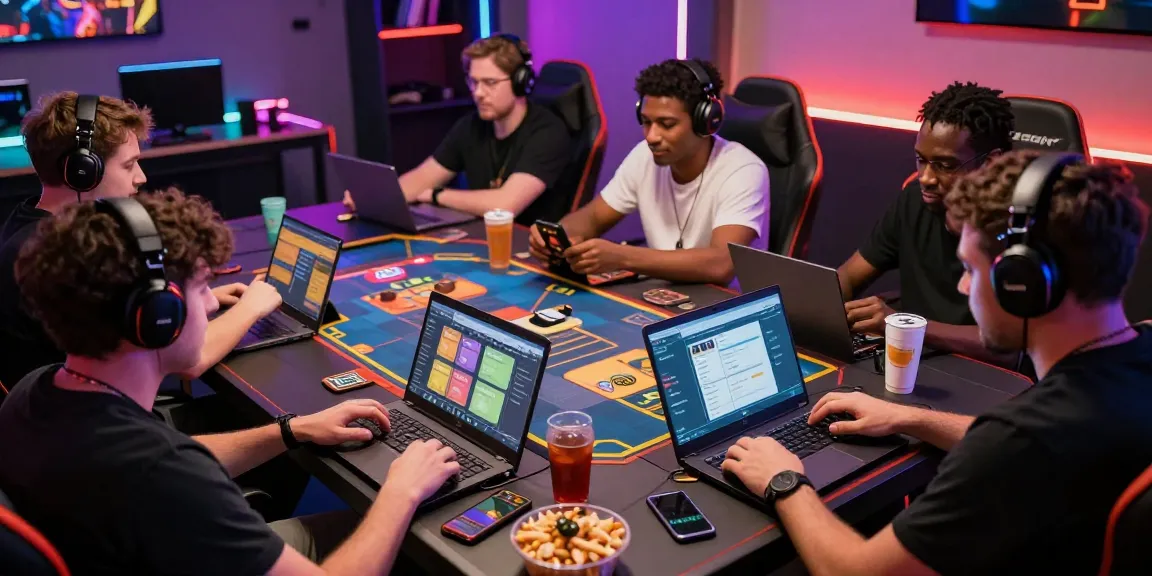 Players enjoying a thrilling game session on Yo88 platform with vibrant lighting and technology.
