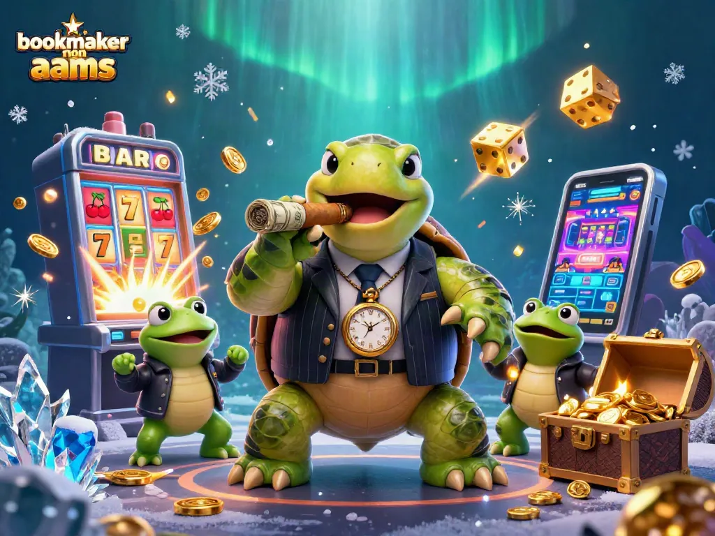 Scopri il mondo dei bookmaker non AAMS con un'illustrazione d'azione coinvolgente e dettagliata.