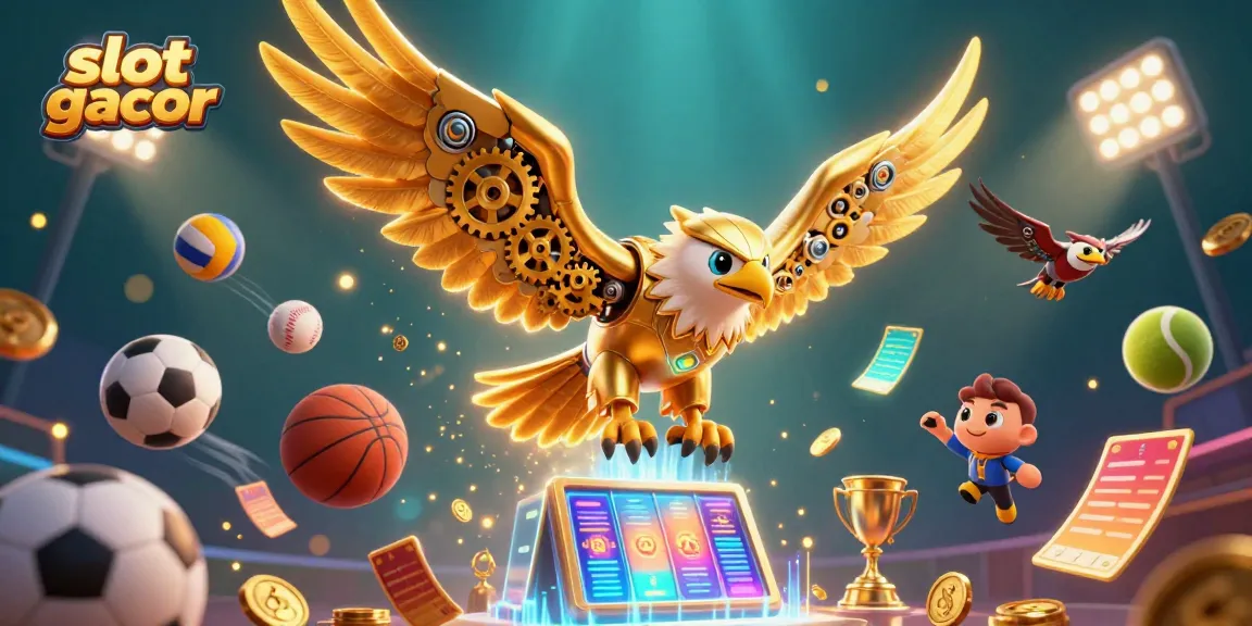 Experience thrilling slot gacor action with dynamic characters and casino elements in an immersive 3D illustration.