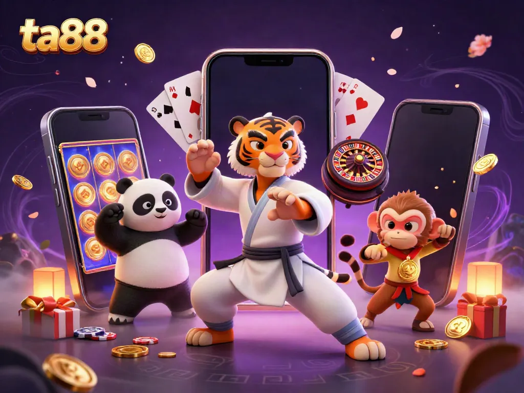 Experience the exciting ta88 online gaming action with kung fu characters and slots