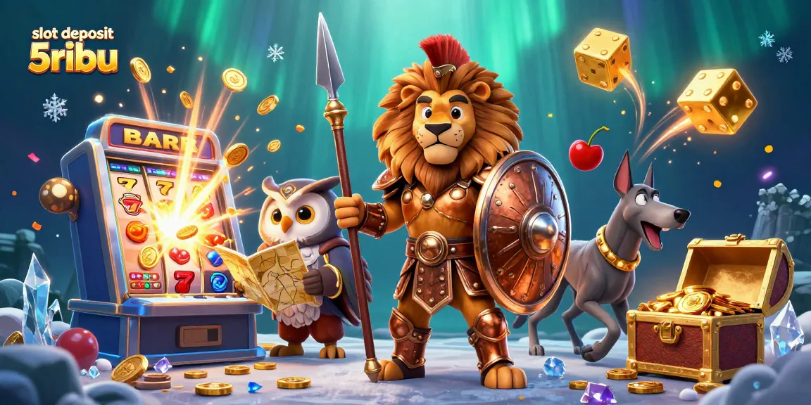 Experience thrilling slot deposit 5ribu gameplay with vibrant 3D casino characters and jackpot excitement.