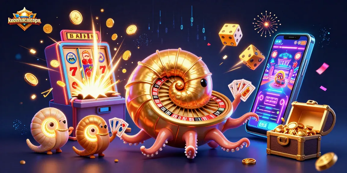 Experience thrilling gaming with keonhacaicopa, featuring vibrant 3D casino elements and colorful action.