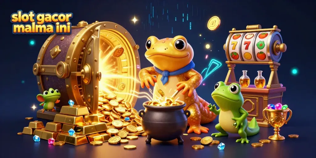 Experience the thrill of slot gacor malma ini with a magical alchemist and rich gold elements.