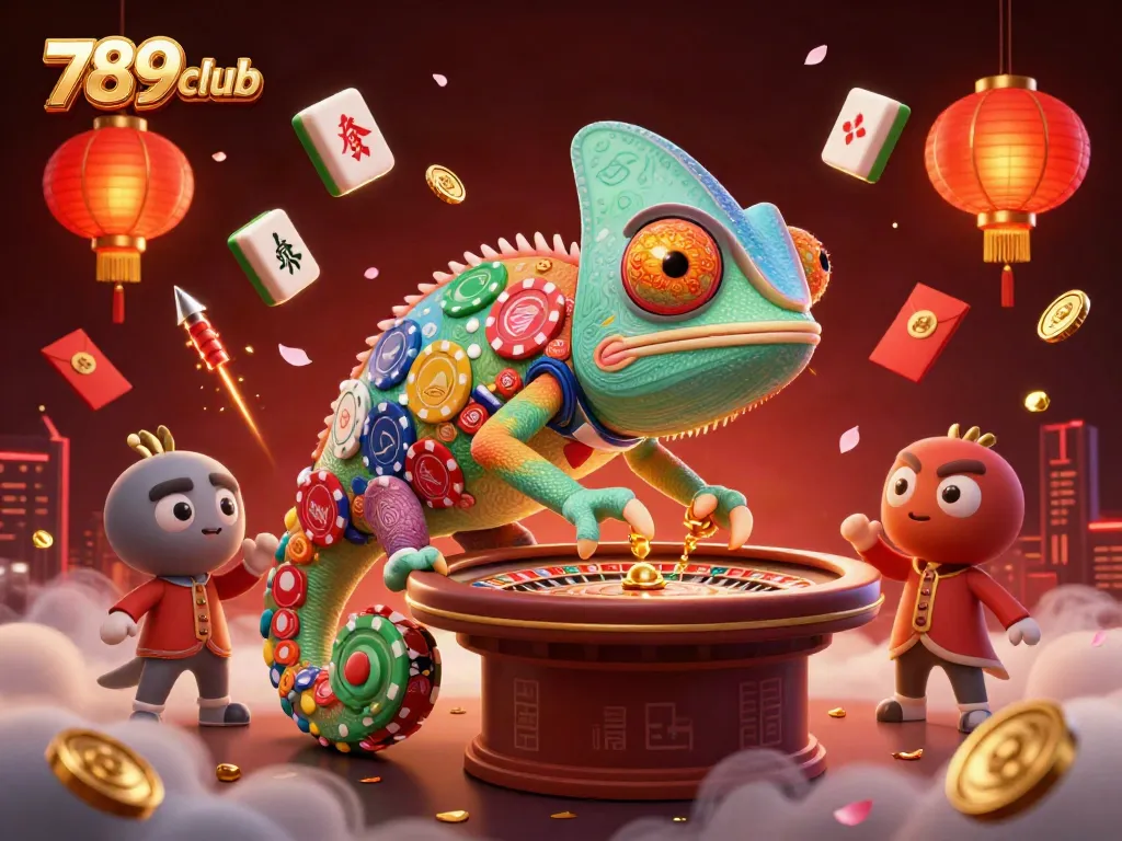 Engage with thrilling 789club game action featuring a dynamic chameleon casino scene.