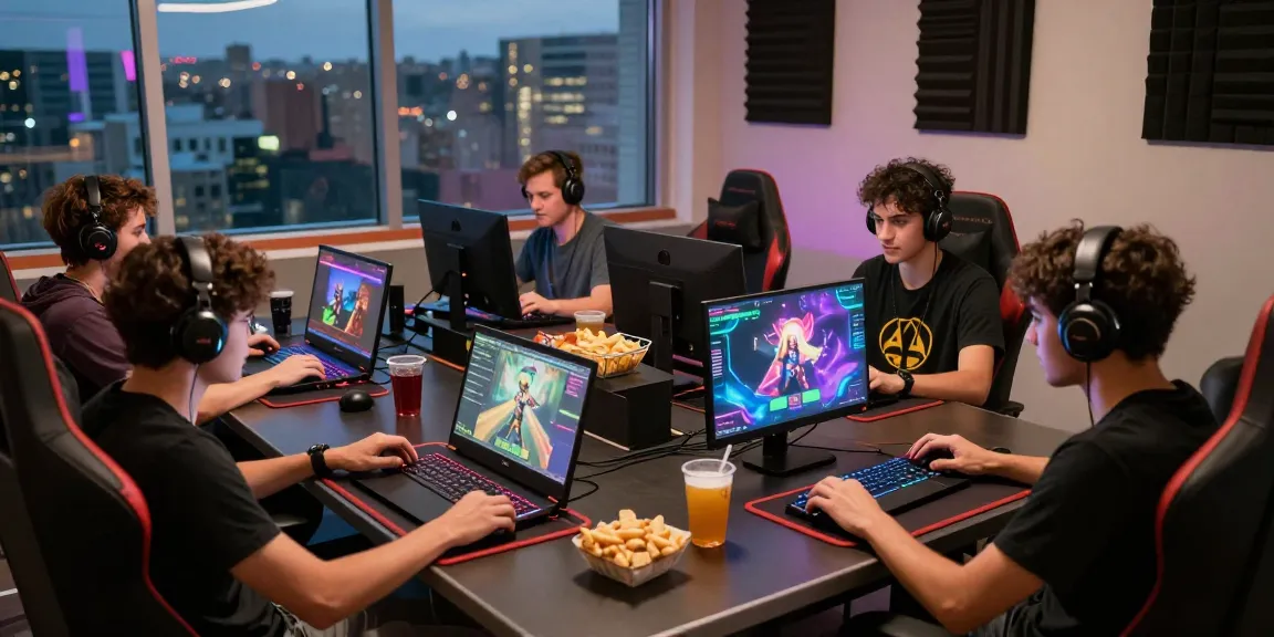 Dynamic online gaming scene showcasing players engaged with XX88, vibrant screens, and an energetic atmosphere.