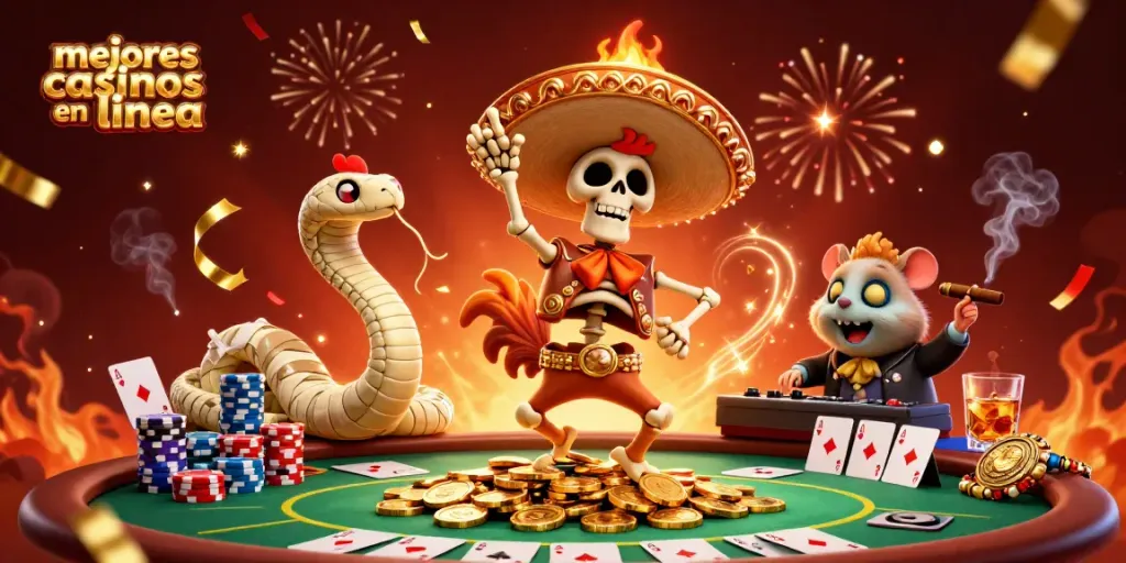 Gana en los mejores casinos en línea con un ambiente festivo y dinámico lleno de acción.