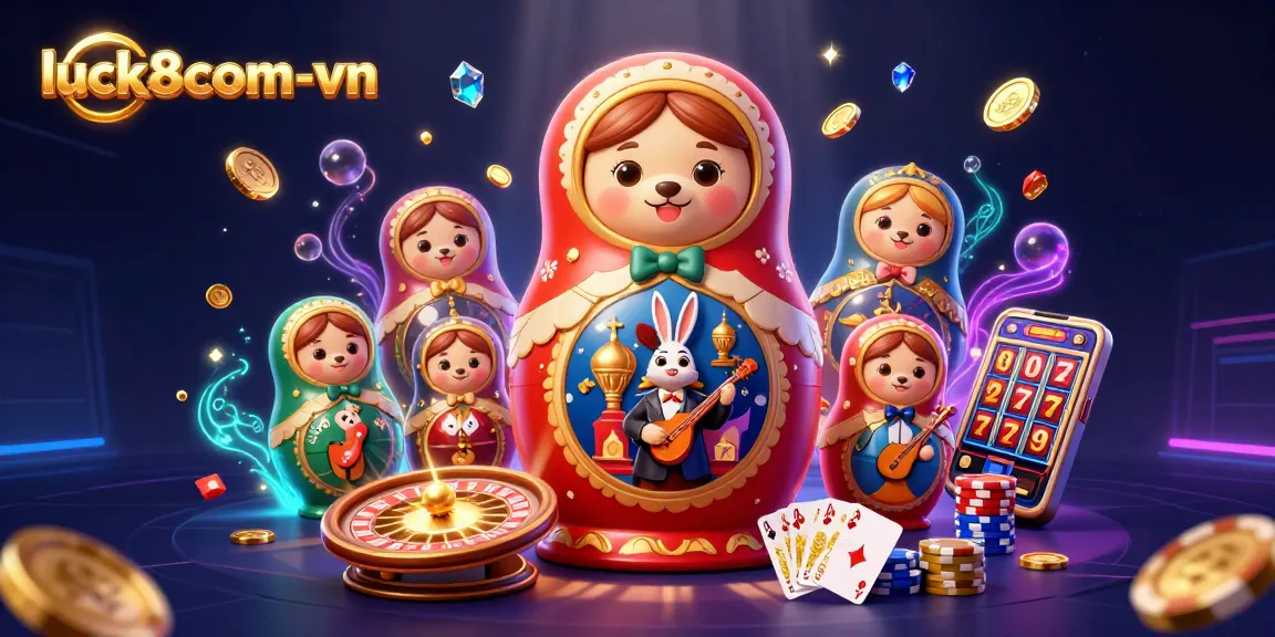 Experience winning thrills at luck8com-vn with dynamic casino visuals packed with gold coins and vibrant elements.