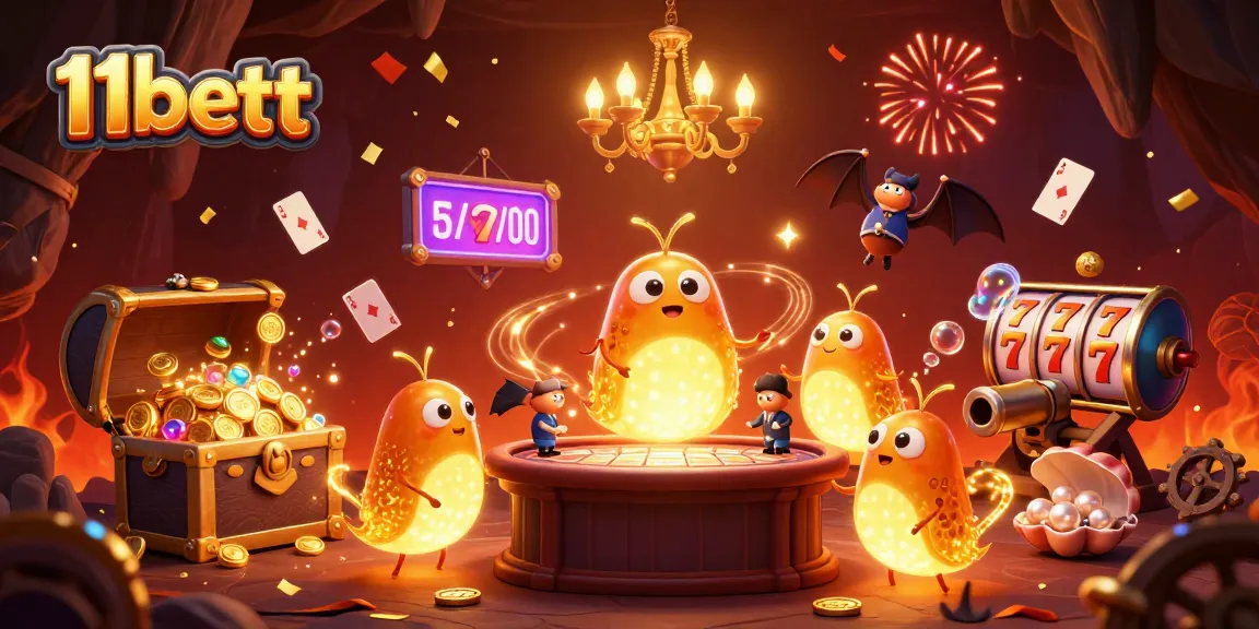 Illuminate your gaming experience with the vibrant glowworms at 11bett's casino showcasing thrilling slot game features.