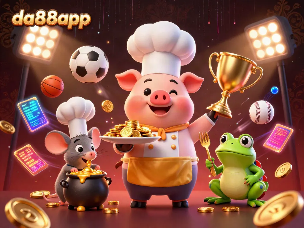 Experience dynamic casino action at da88app with cartoon characters and vibrant gaming elements.