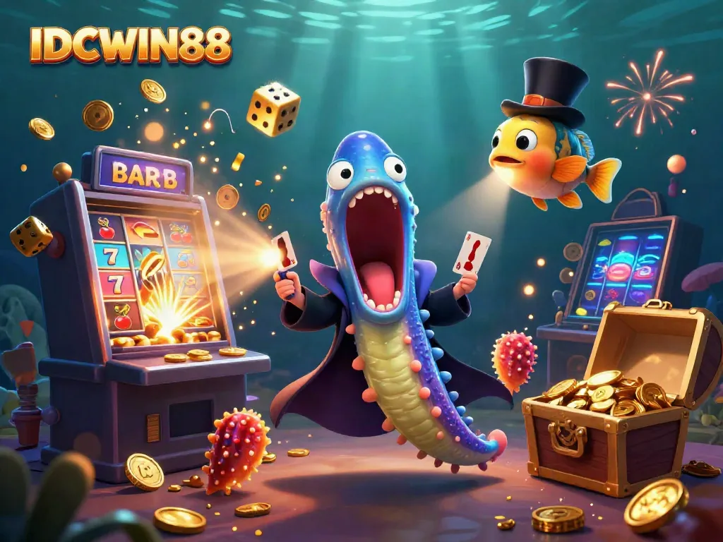 Witness the excitement of IDCWIN88 as deep-sea creatures bring casino thrills with card tricks and jackpots.