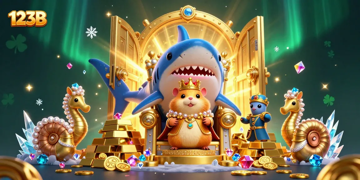 Bettors dive into 123B's vibrant treasure scene featuring a golden hamster king and dazzling riches.