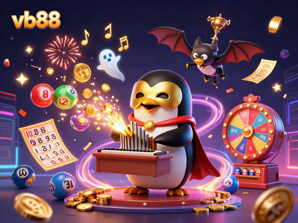 Experience thrilling gameplay at vb88 with dynamic illustrations, including casino themes and vibrant colors.