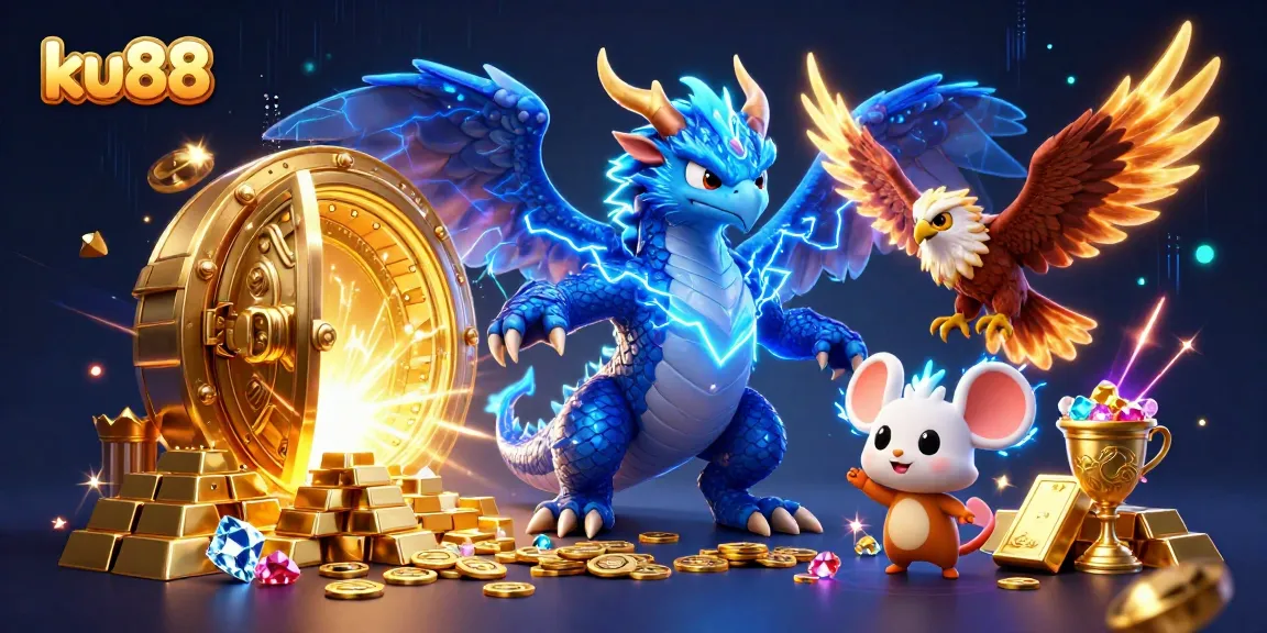 Experience thrilling gameplay with ku88 as the thunder dragon and its allies guard treasures in a vibrant casino world.