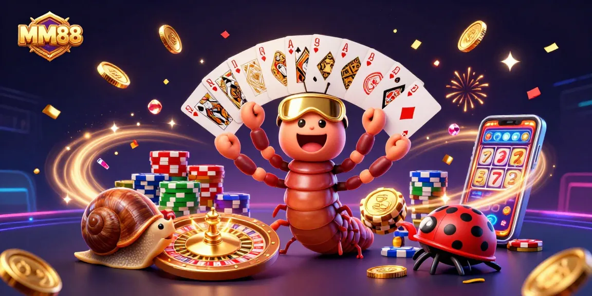 Experience the excitement of MM88 with vibrant casino characters and dynamic game elements.