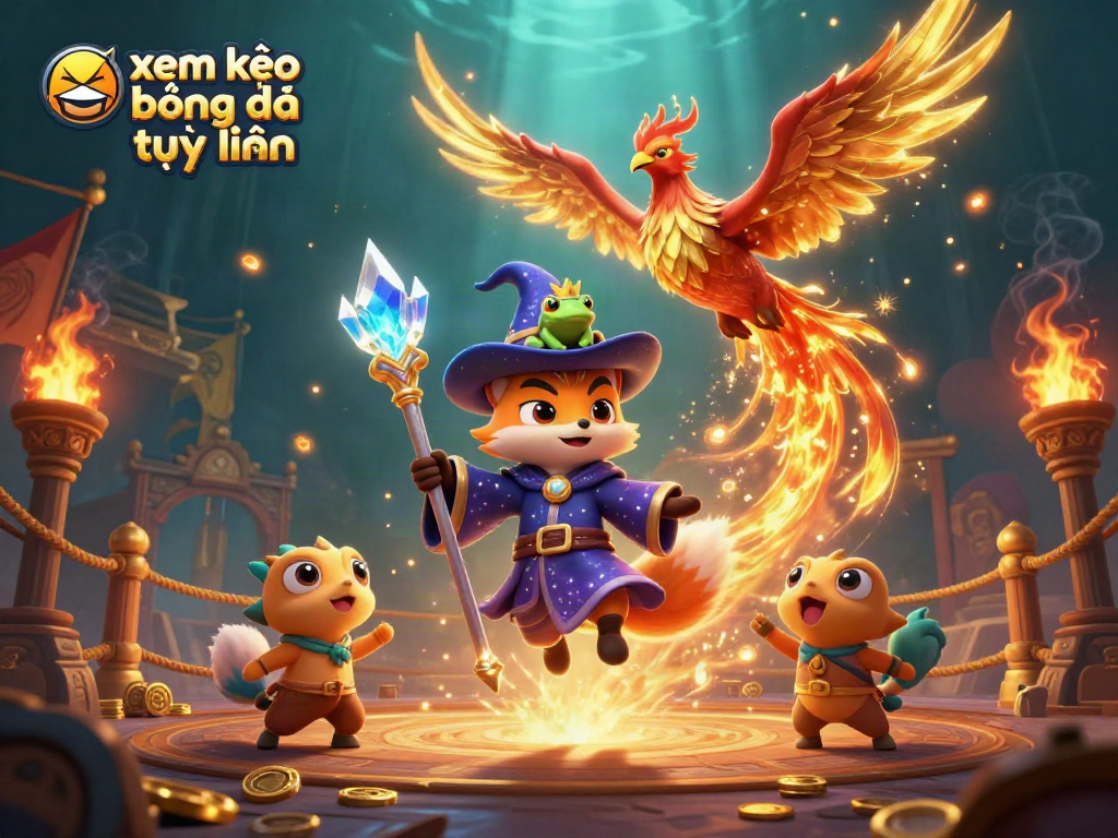 Xem kèo bóng đá trực tuyến trong một bức tranh 3D sống động với nhân vật thần thoại và phần thưởng huyền bí.