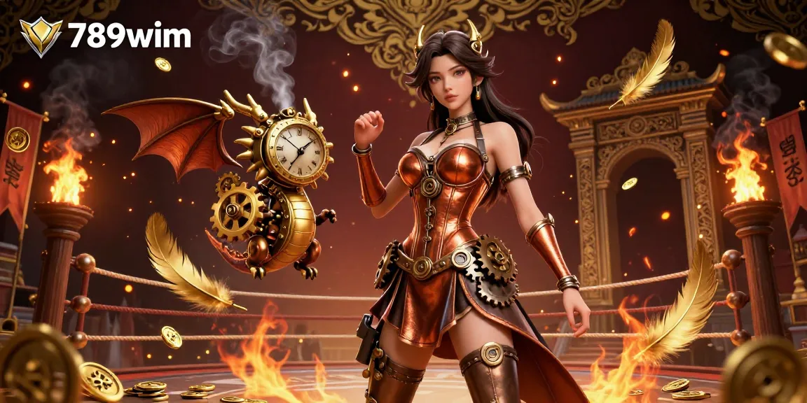 Engage in thrilling opportunities with 789wim as you explore the vibrant steampunk-themed casino world filled with golden elements.