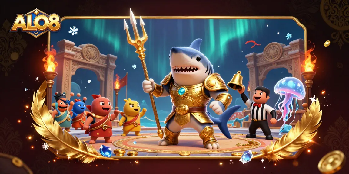 Engage with ALO8's thrilling underwater casino arena featuring dynamic characters and rich game elements.