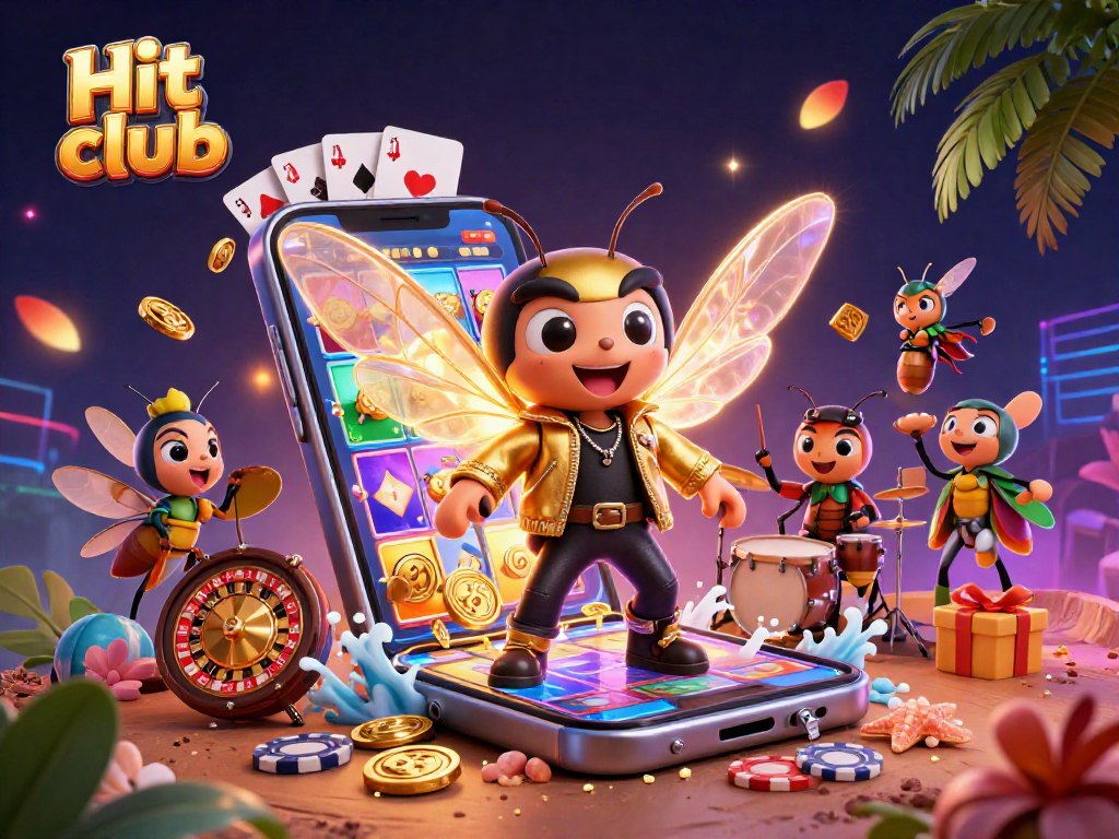 Experience the excitement of Hit club with a vibrant 3D scene capturing casino classics.