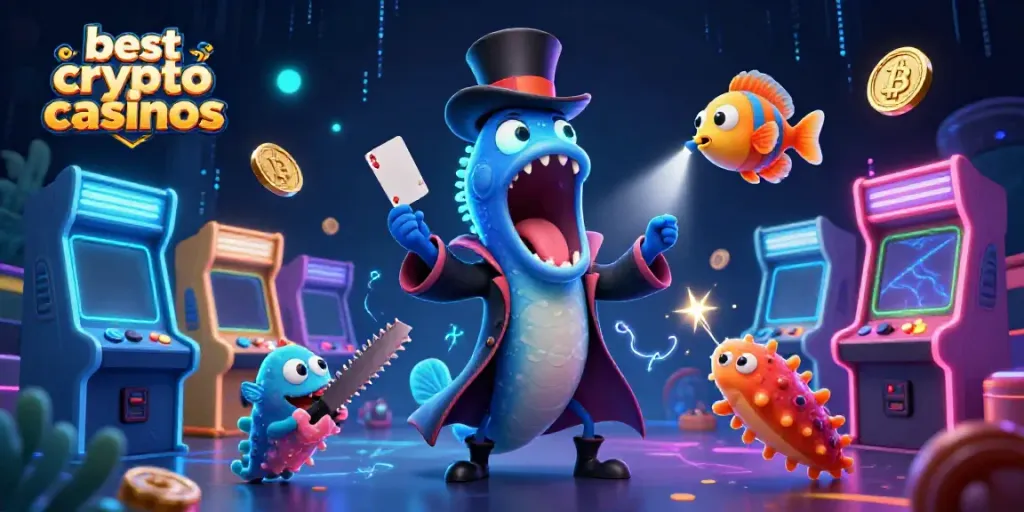 Experience the excitement with the best crypto casinos featuring vibrant characters and gaming elements.