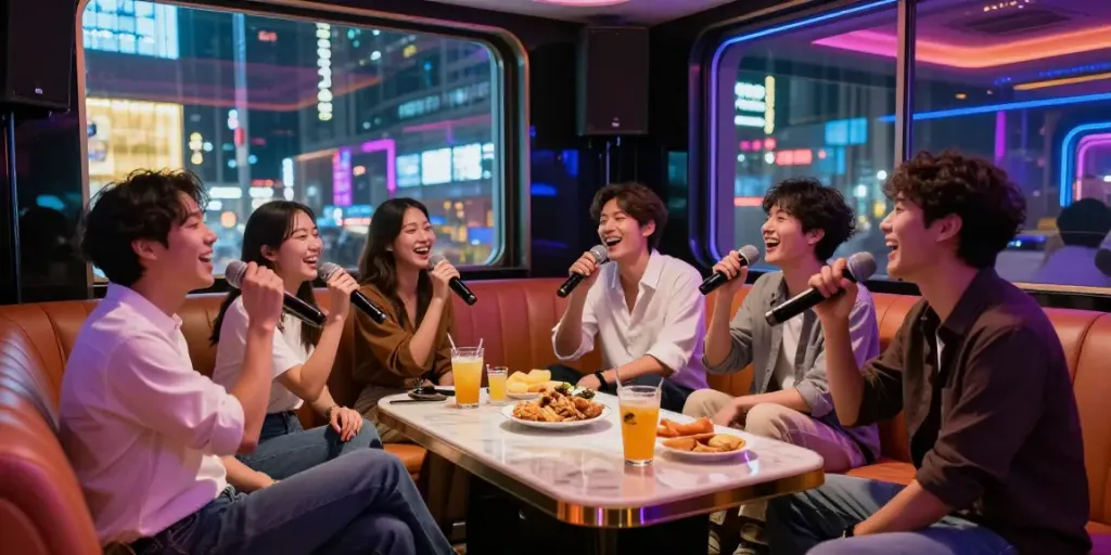 강남 달토에서 친구들과 함께 노래하며 즐기는 고급스러운 분위기