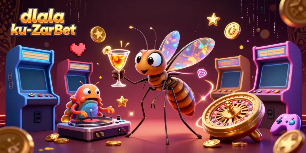Experience thrilling gameplay at dlala ku-ZarBet with a vibrant casino scene packed with excitement.