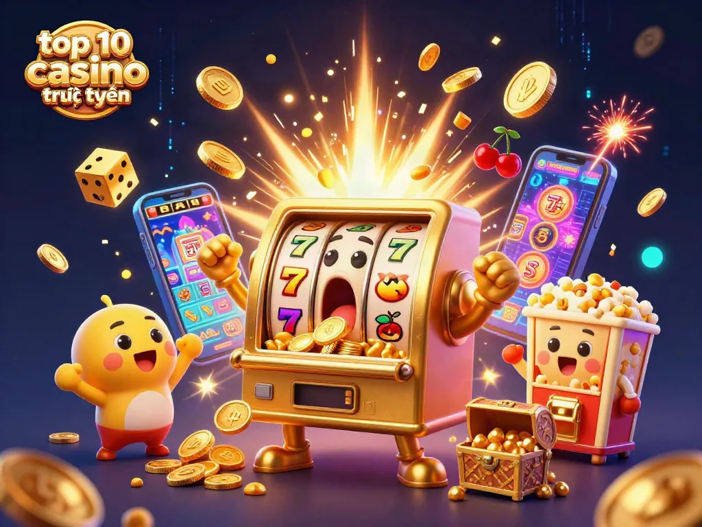 Khám phá top 10 casino trực tuyến với hình ảnh sinh động, máy slot vàng phát Jackpot nổi bật