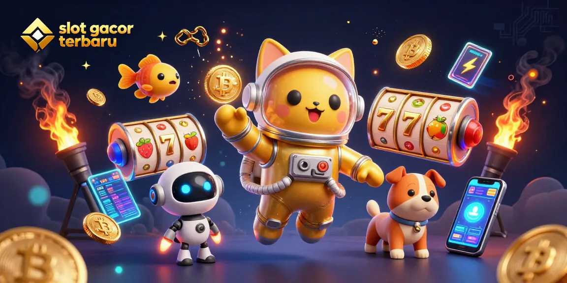 Play exciting slots with the latest slot gacor terbaru for a winning experience in a vibrant 3D scene.