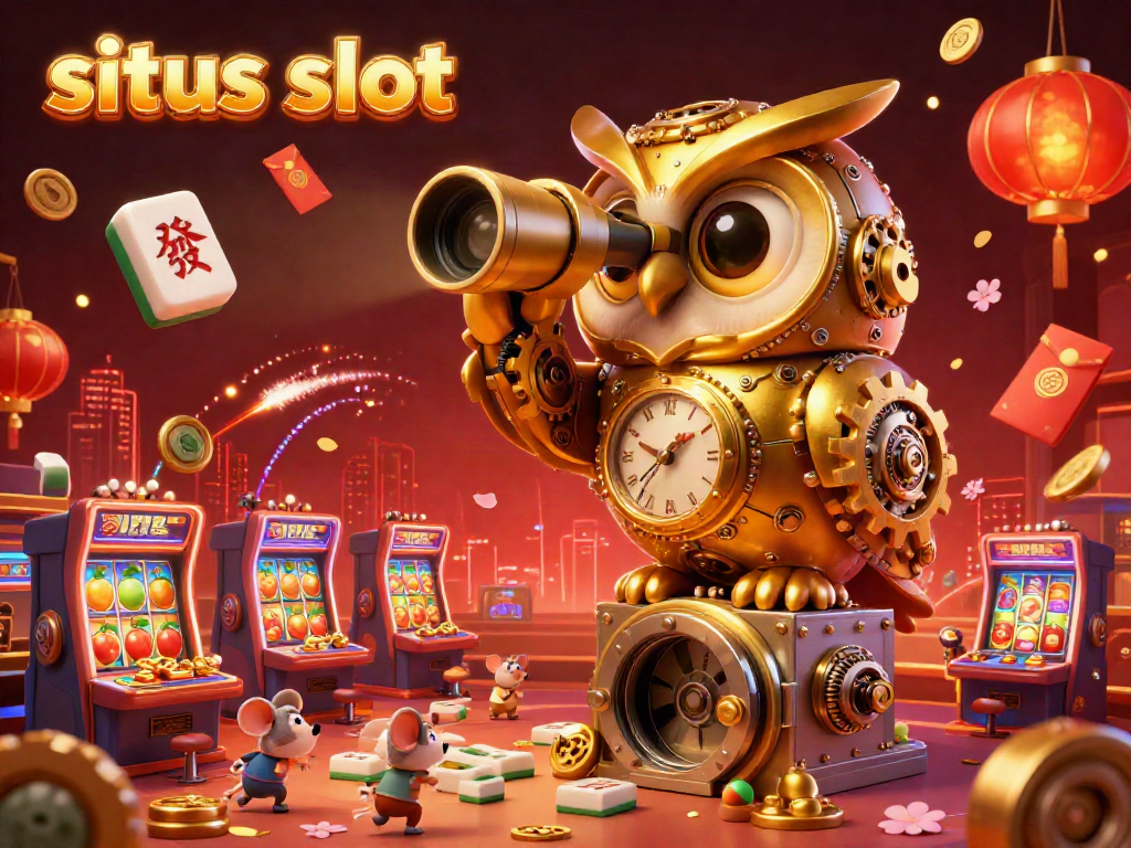 Experience the excitement of situs slot with a whimsical 3D casino scene featuring interactive elements and dazzling visuals.