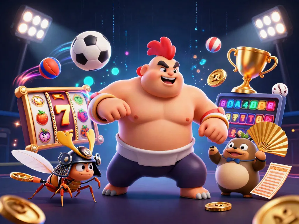 Slot 2X45WIN yang mendebarkan dengan rol slot, simbol buah dan kerumunan energik yang memukau.