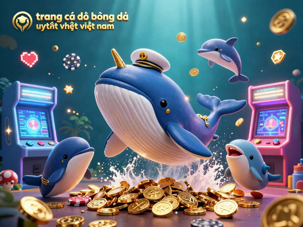 Chơi cá độ bóng đá trên trang cá độ bóng đá uy tín nhất Việt Nam với các chú cá voi 3D vui nhộn