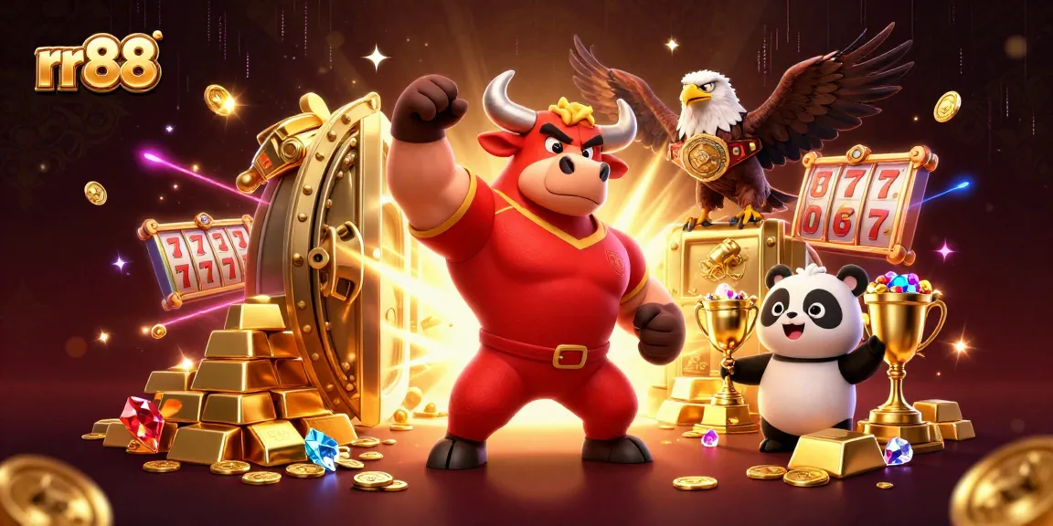 Engage your luck with rr88 through vibrant casino action, featuring dynamic game symbols and characters.