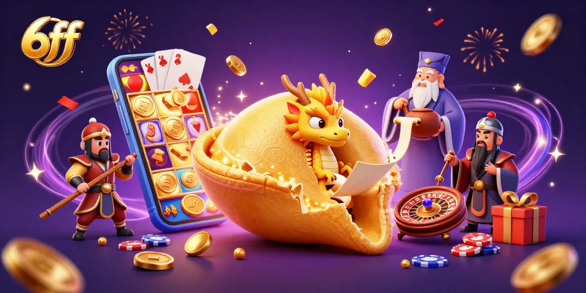 Experience jackpot thrills with 6ff in a vibrant 3D casino scene showcasing games and fortune!
