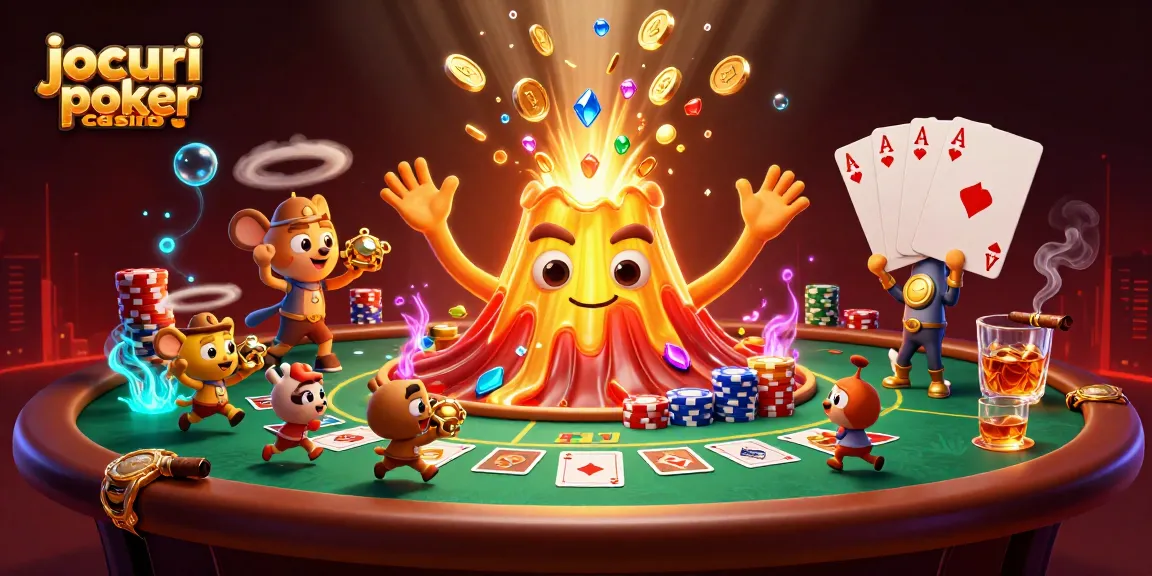 Joacă jocuri poker casino și câștigă recompense excitante în această scenă vibrantă.