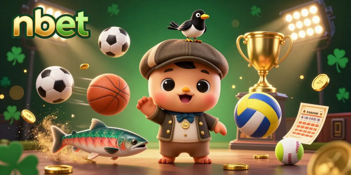 Engage with nbet's vibrant sports betting scene featuring cartoon characters and dynamic gaming elements.