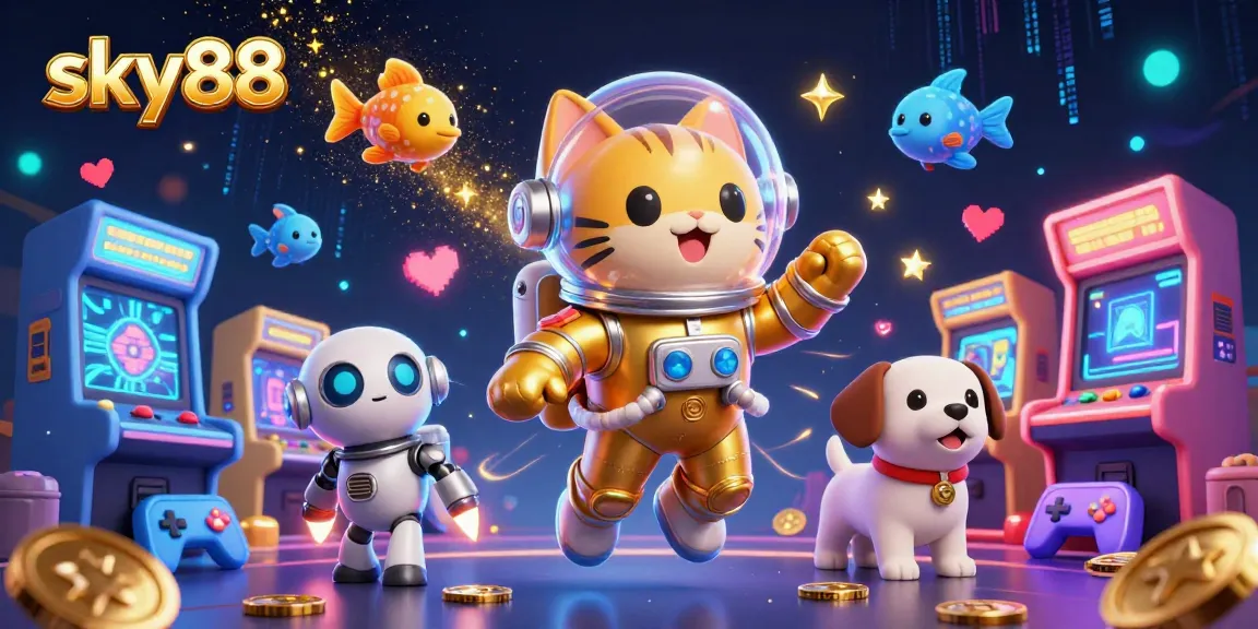 Experience thrilling gameplay at sky88 with a dynamic scene of casino fun and adventure.