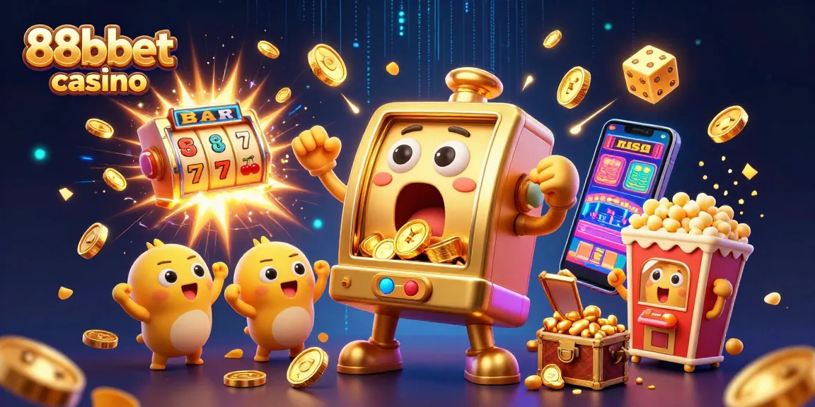 Các máy đánh bạc 88bbet casino xuất hiện với niềm vui và vàng tràn ngập trong khung cảnh sôi động.
