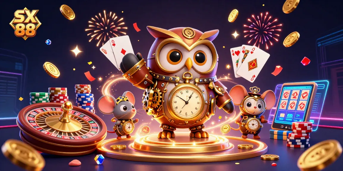 Engage with SX 88 casino adventure featuring vibrant 3D characters, stunning visuals, and dynamic gaming elements.
